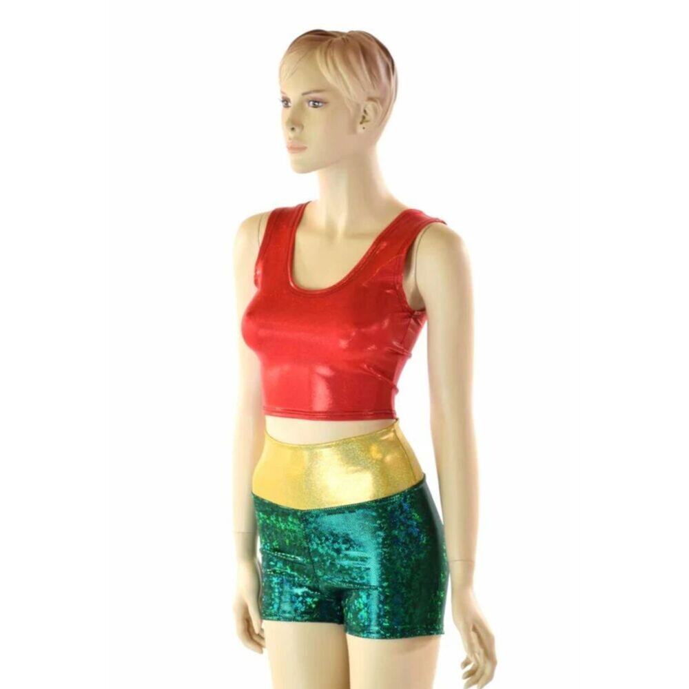Coquetry Clothing Robin DC High Waist Shorts Top and accessories Size L